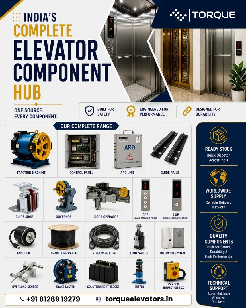 From essential components to complete elevator solutions, Torque Elevators delivers quality, reliabi...