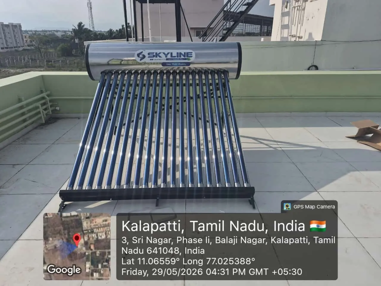 Reliable Solar Water Heater Installation in Kalapatti Coimbatore Tamil Nadu