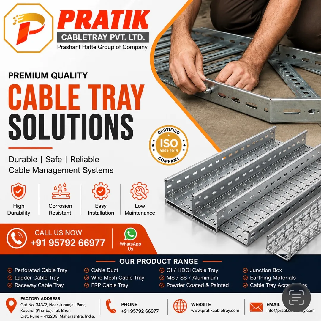 Cable Tray Manufacturers in Pune – Reliable Cable Management Solutions for Modern Industries