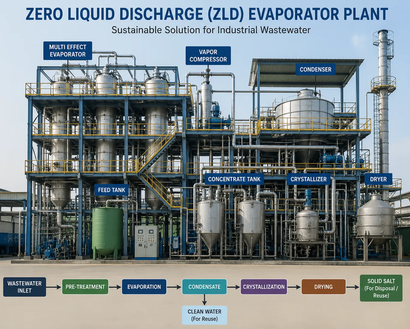 Zero Liquid Discharge Evaporator Plant in Vadodara for Sustainable Process Operations