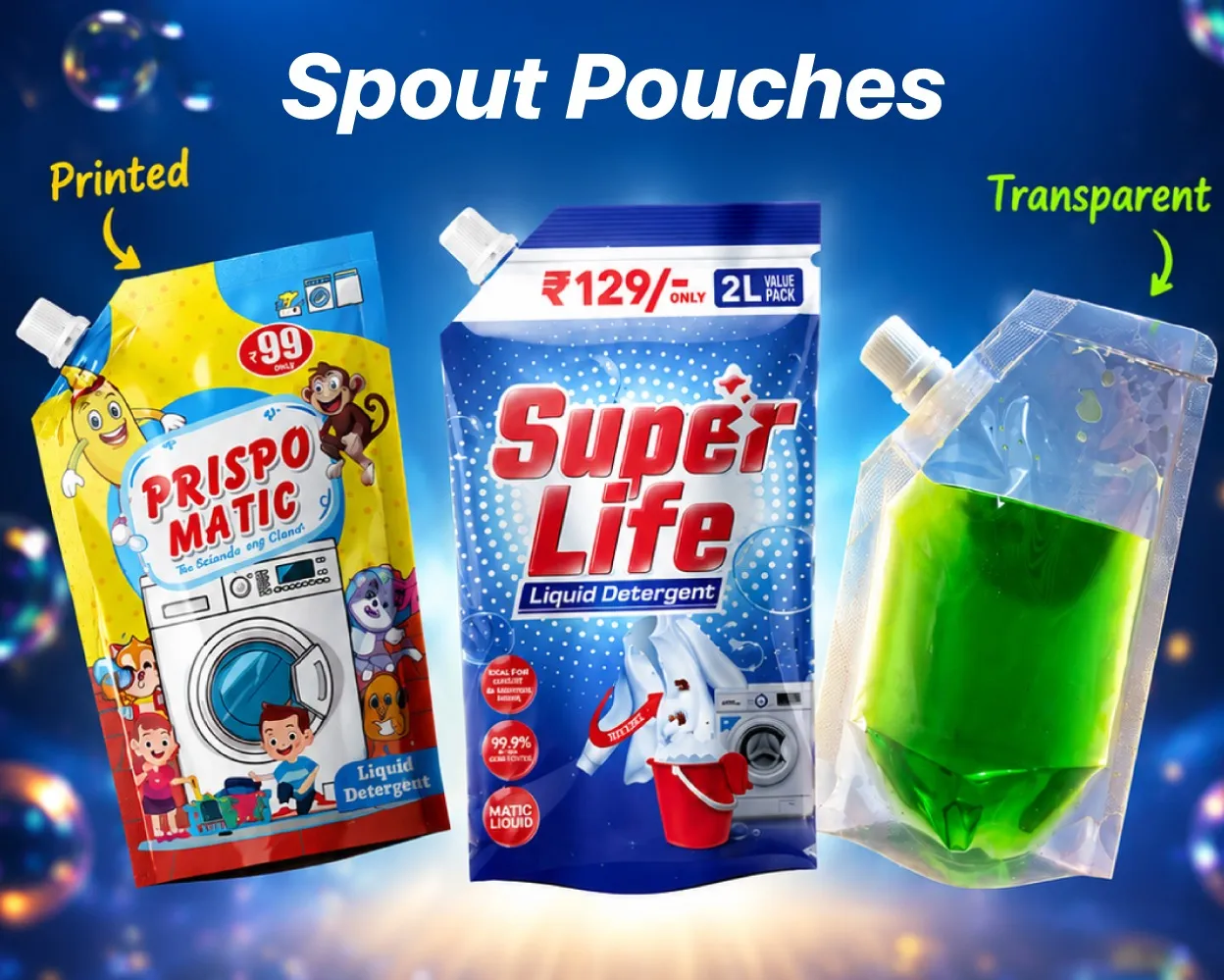 Custom Spout Pouch Packaging & Printing Services in Coimbatore