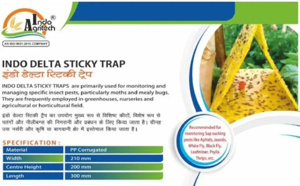 Protect Your Crops with Indo Delta Sticky Trap (with Indo Lure) by Indo Agritech Pvt. Ltd.