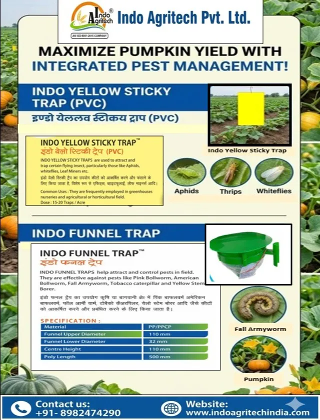 Pest Management for Pumpkin Using Indo Yellow Sticky Trap and Indo Funnel Trap