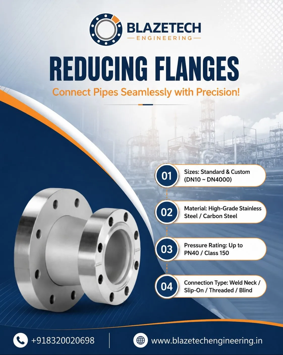 High-Pressure Reducing Flanges Supplier in India