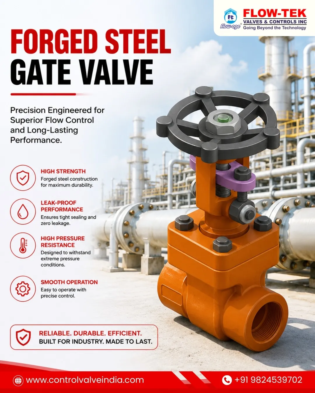 Top 5 Forged Steel Gate Valve Dealer in Ahmedabad | Flow-Tek Valves & Controls Inc.