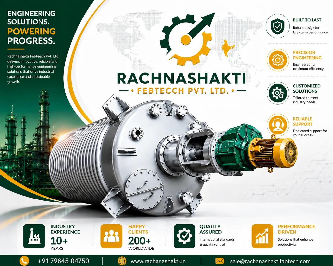 Chemical Reactor Manufacturer in Andhra Pradesh for High Production Efficiency