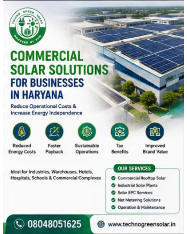 Commercial Solar Solutions for Businesses in Haryana