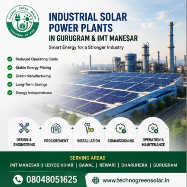 Industrial Solar Power Plants in Gurugram & IMT Manesar