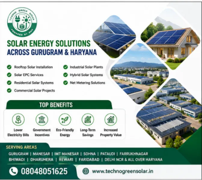 Solar Energy Solutions Across Gurugram & Haryana