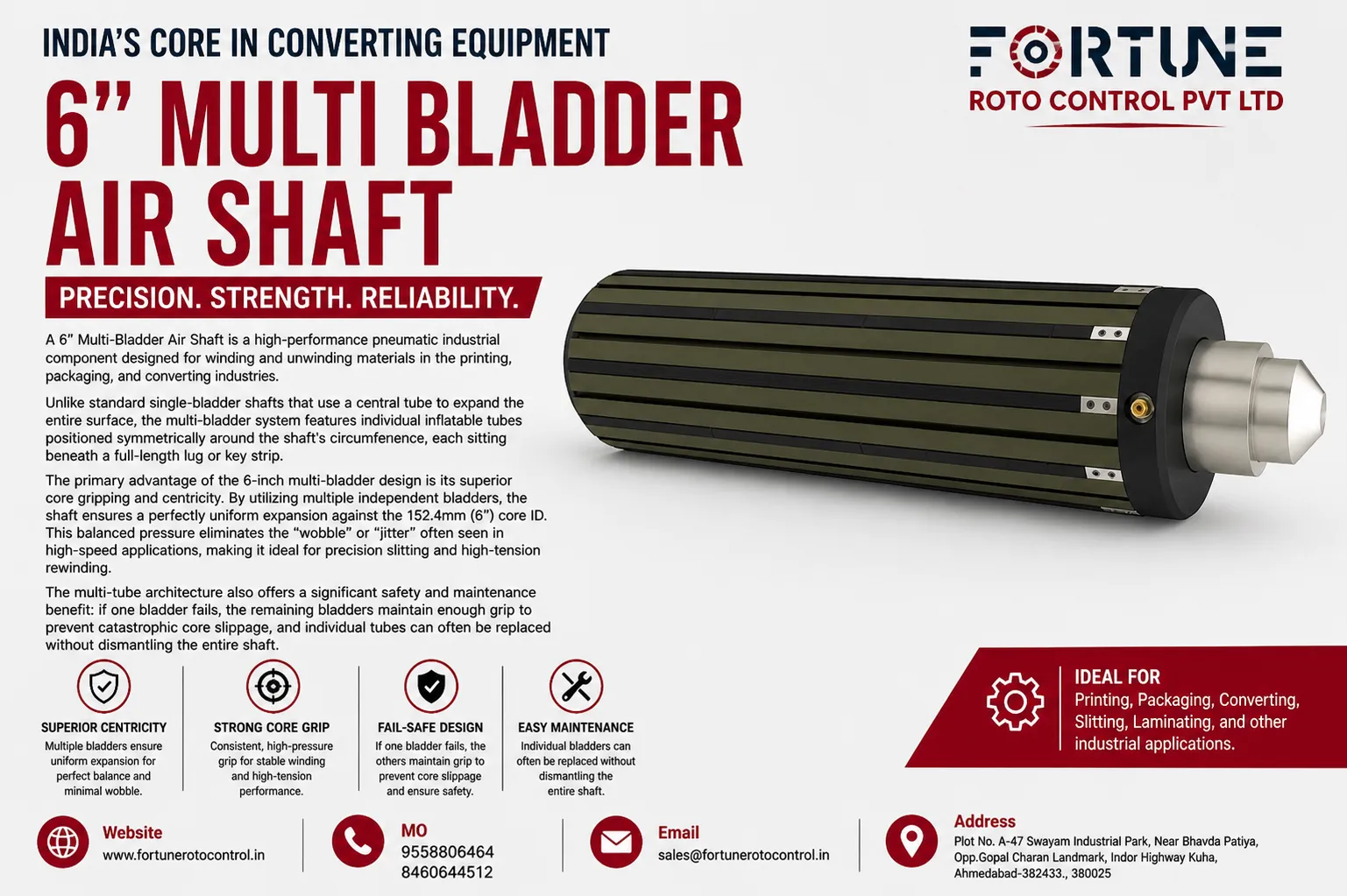 6-Inch Multi-Bladder Air Shaft