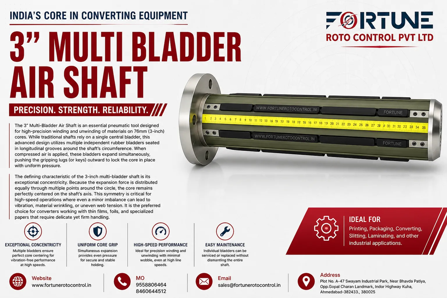 3" Multi-Bladder Air Shaft