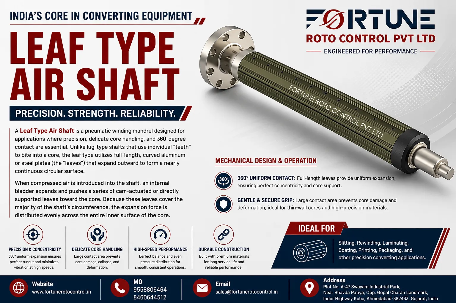 Leaf Type Air Expanding Shaft