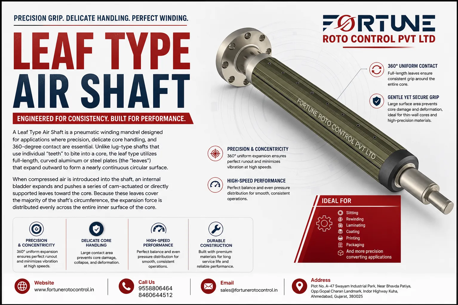Leaf Type Air Expanding Shaft