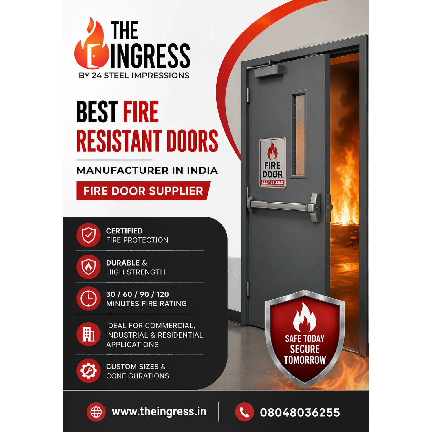 Best Fire Resistant Doors Manufacturer in India | Fire Door Supplier
