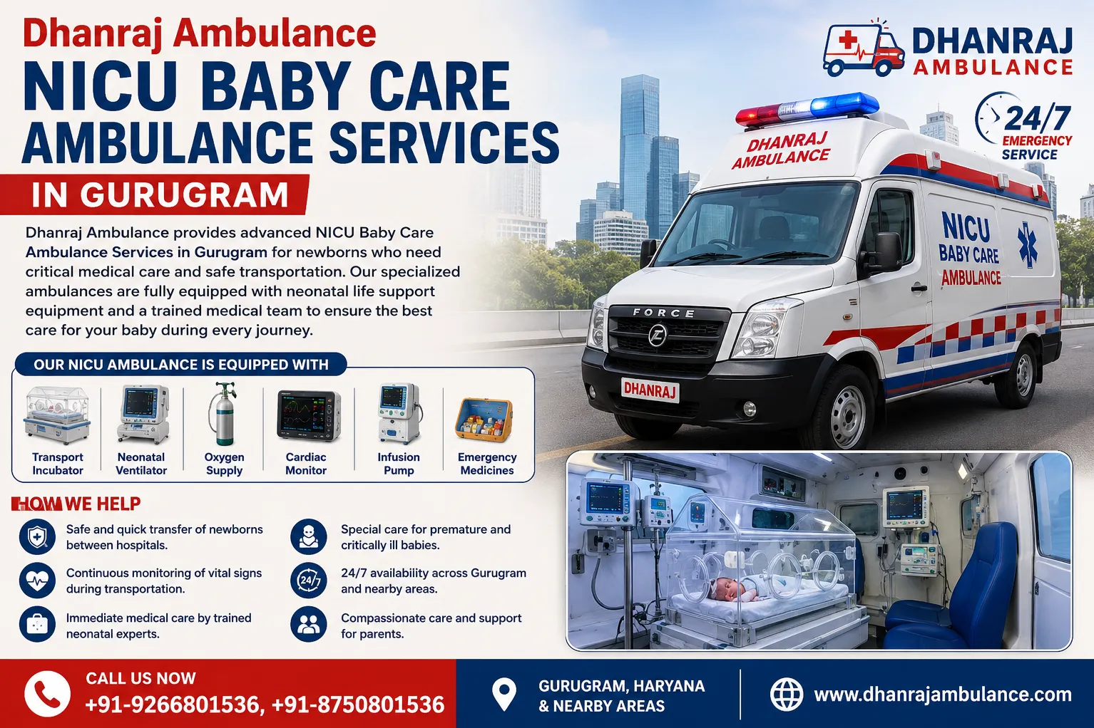 NICU Baby Care Ambulance Services Gurugram's