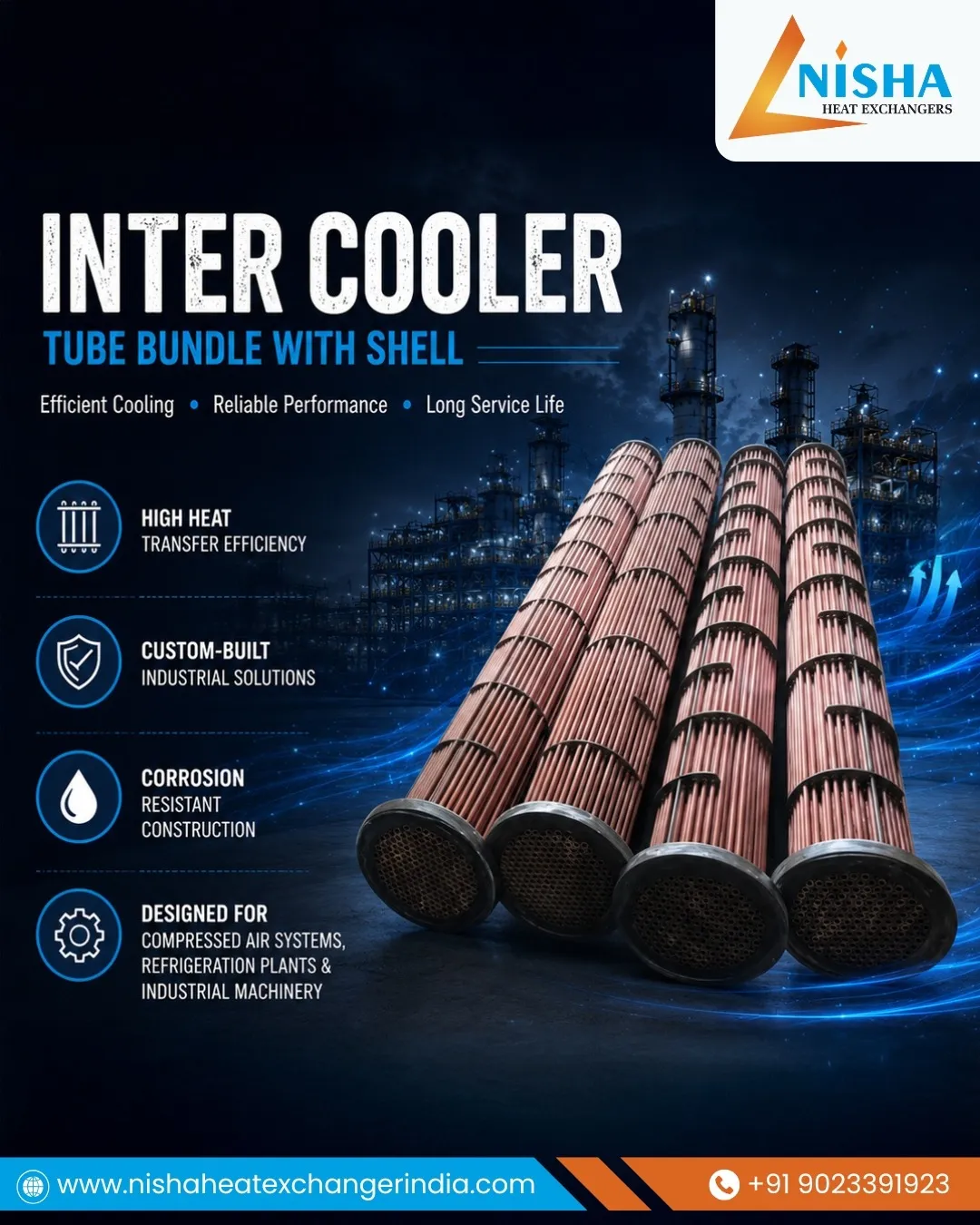 Inter Cooler Tube Bundle With Shell in Ahmedabad
