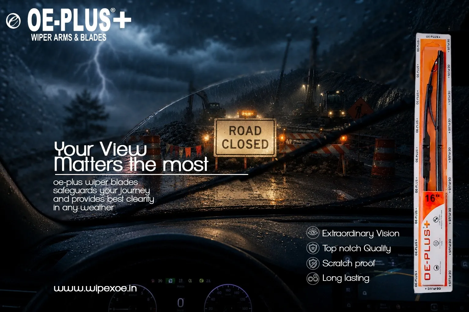 See Every Detail, Drive Every Mile with OE-PLUS+ Wiper Blades