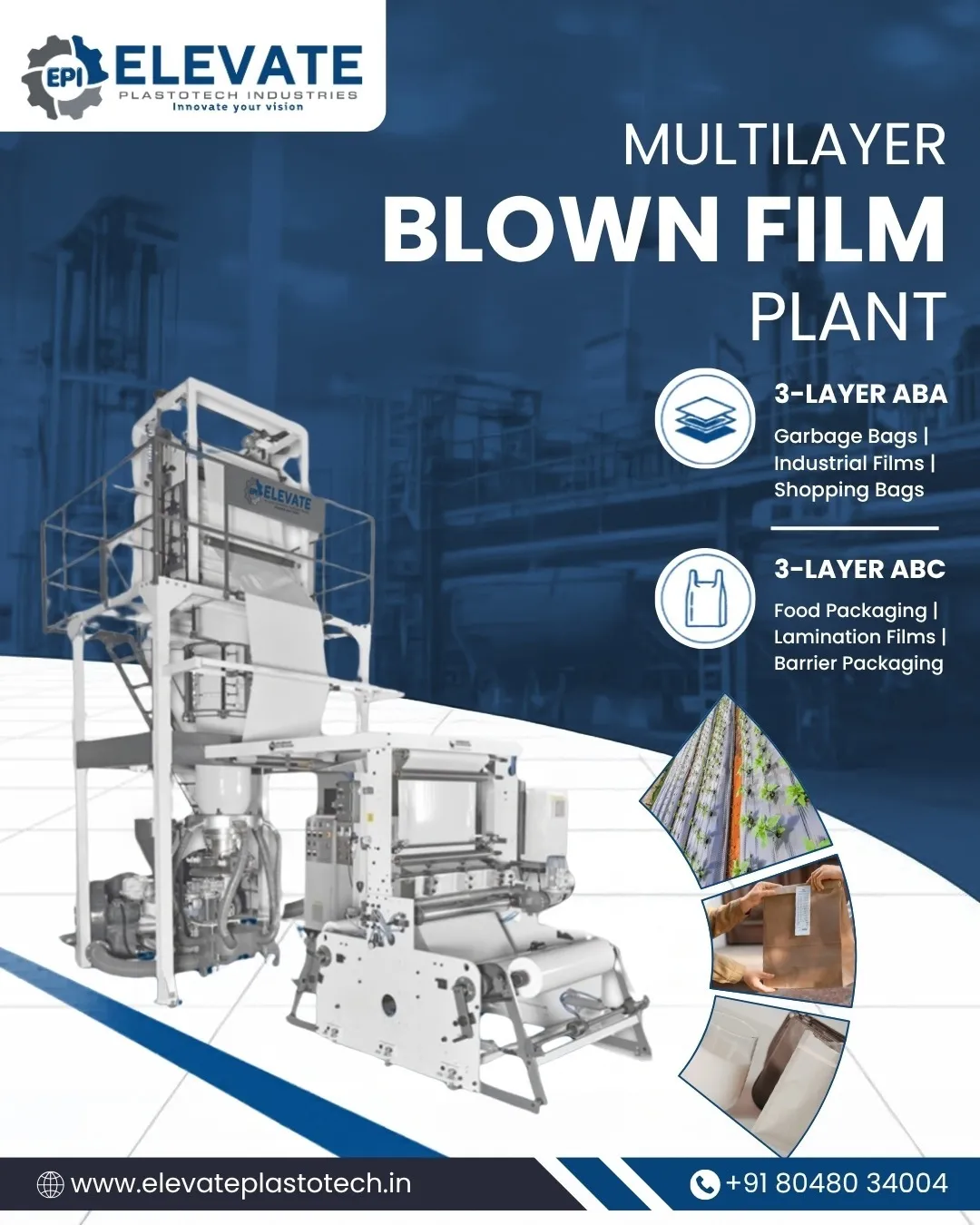 Multilayer Blown Film Plant in Ahmedabad | Elevate Plastotech Industries