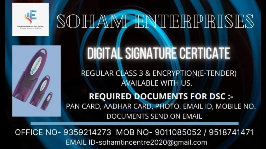 Digital Signature Certificate (DSC) Services in Nagpur – Soham Enterprises
Looking to get a secure a...
