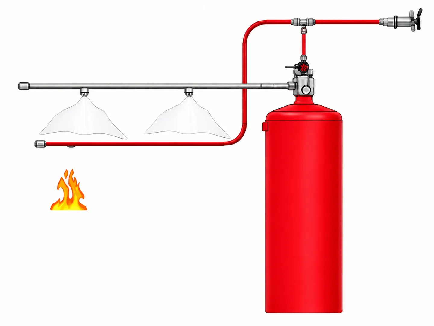 CLEAN AGENT IN DIRECT LOW PRESSURE SYSTEM