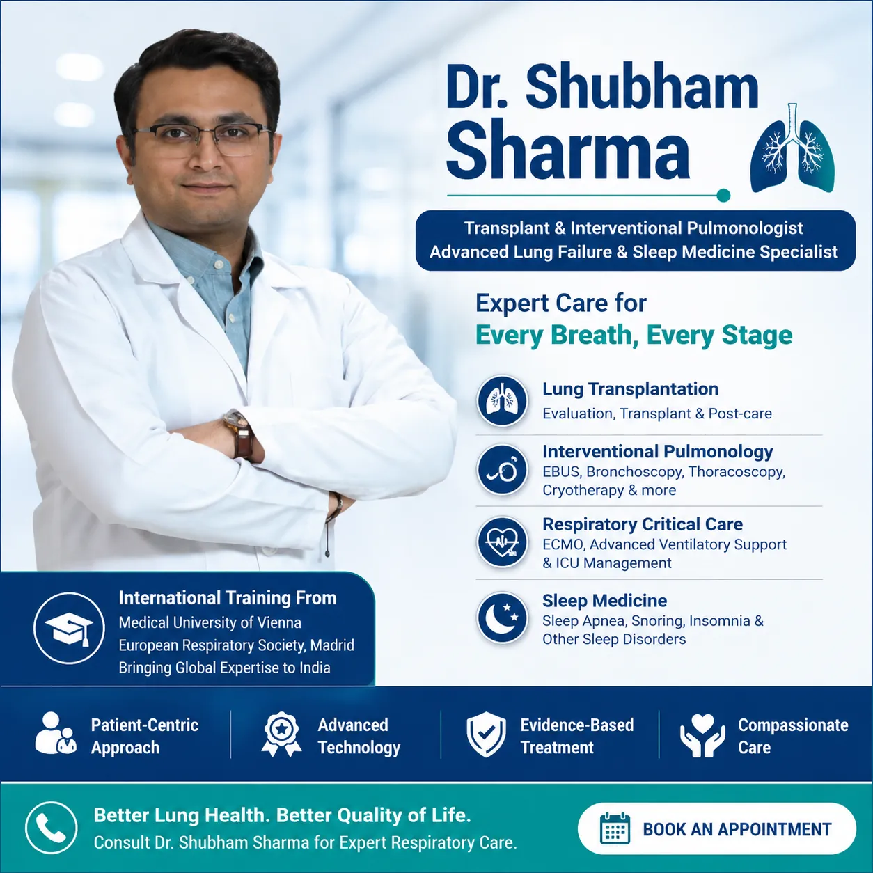 Best Lung Transplant Specialist in India – Dr. Shubham Sharma