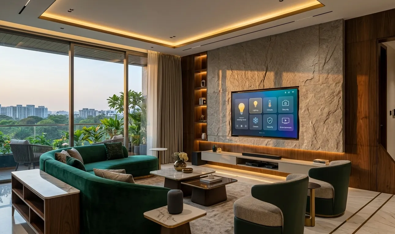 Tech-Integrated Home Automation and Modern Interiors for Luxury Flats in Baner