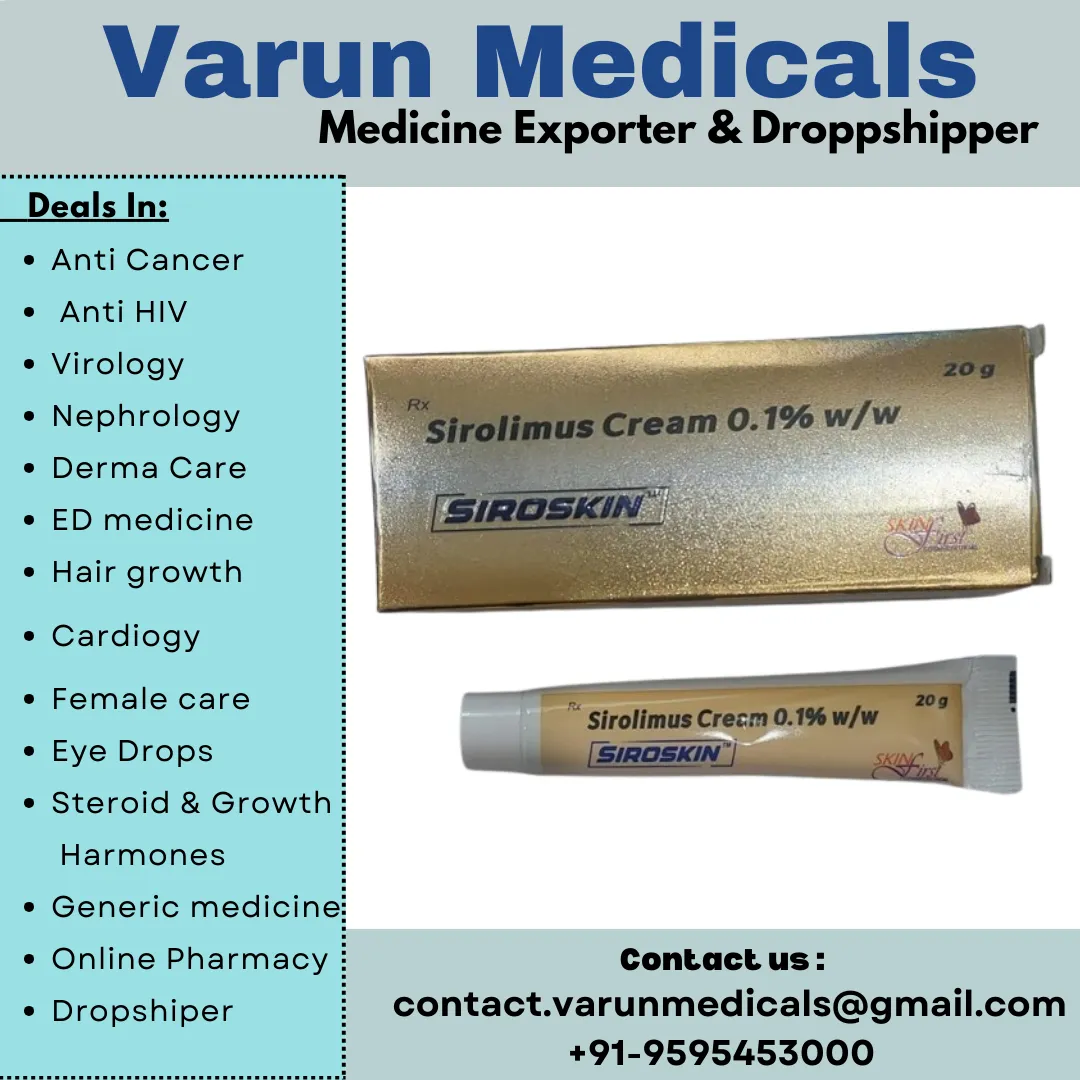 Sirolimus Cream Supplier, Dealer, Exporter