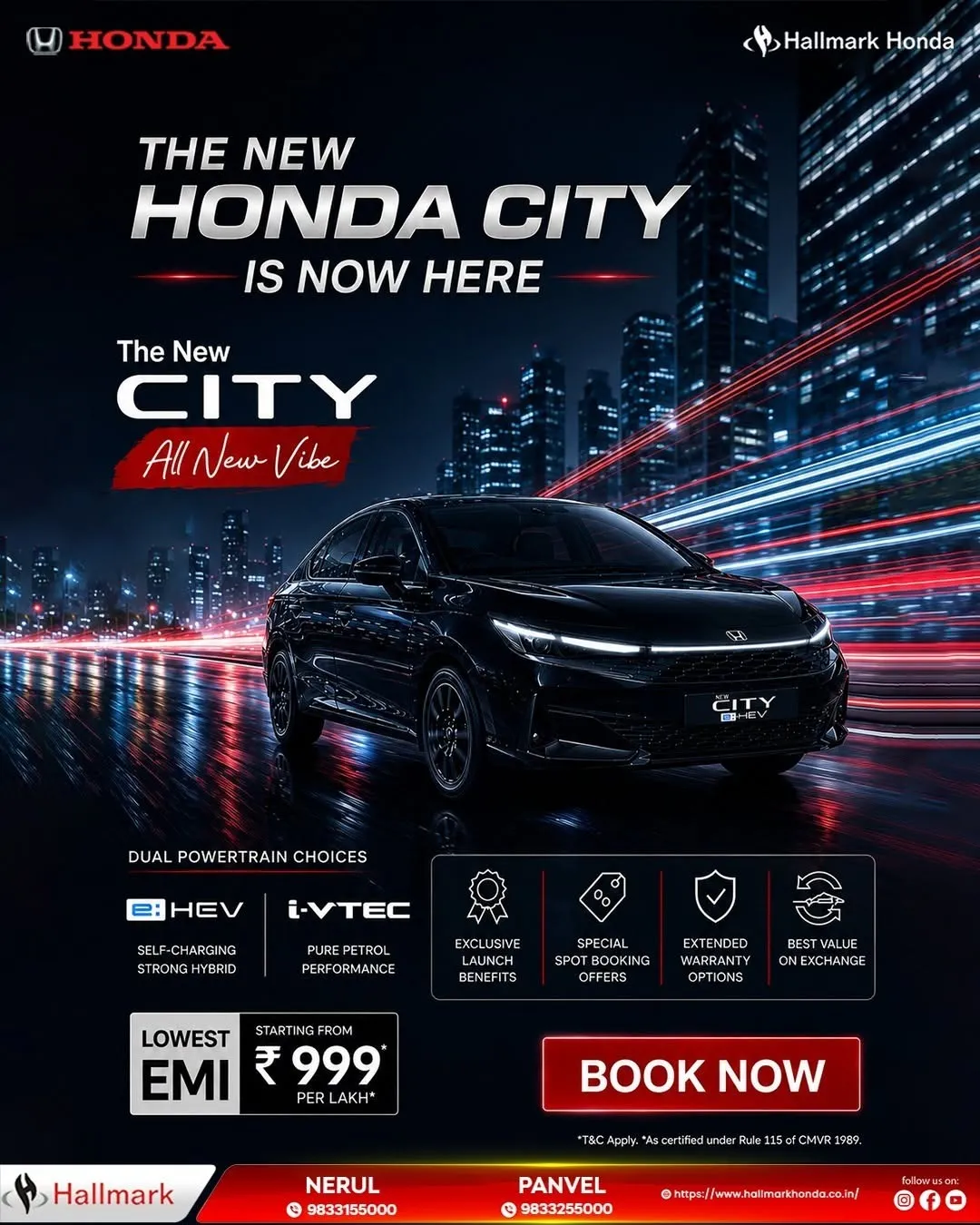 The New Honda City is Here – Hallmark Honda, Shiravane | Navi Mumbai
A New City. An All-New Vibe. ✨...
