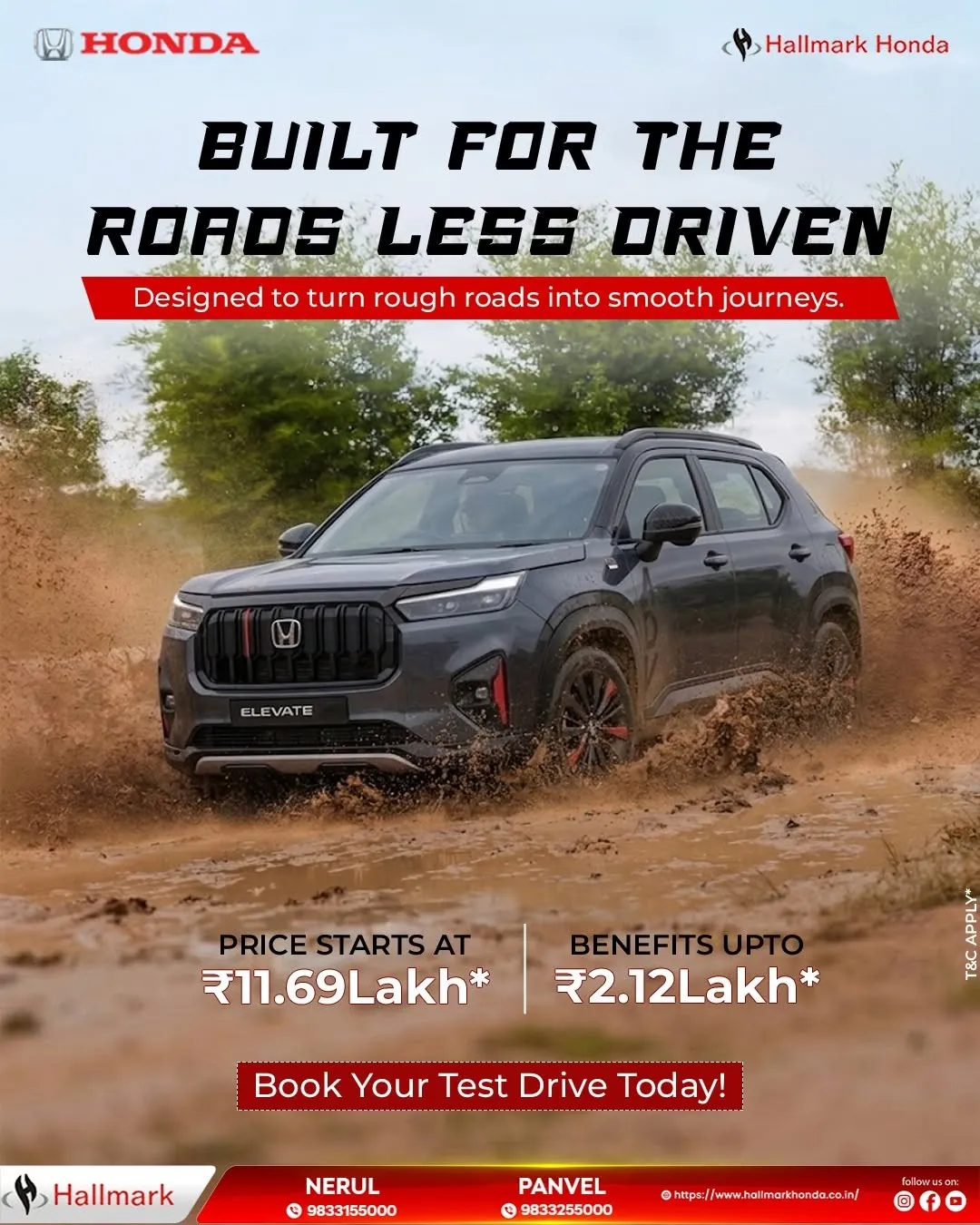 Honda Elevate – Hallmark Honda, Shiravane | Navi Mumbai
Built for the Roads Less Driven.
From cit...