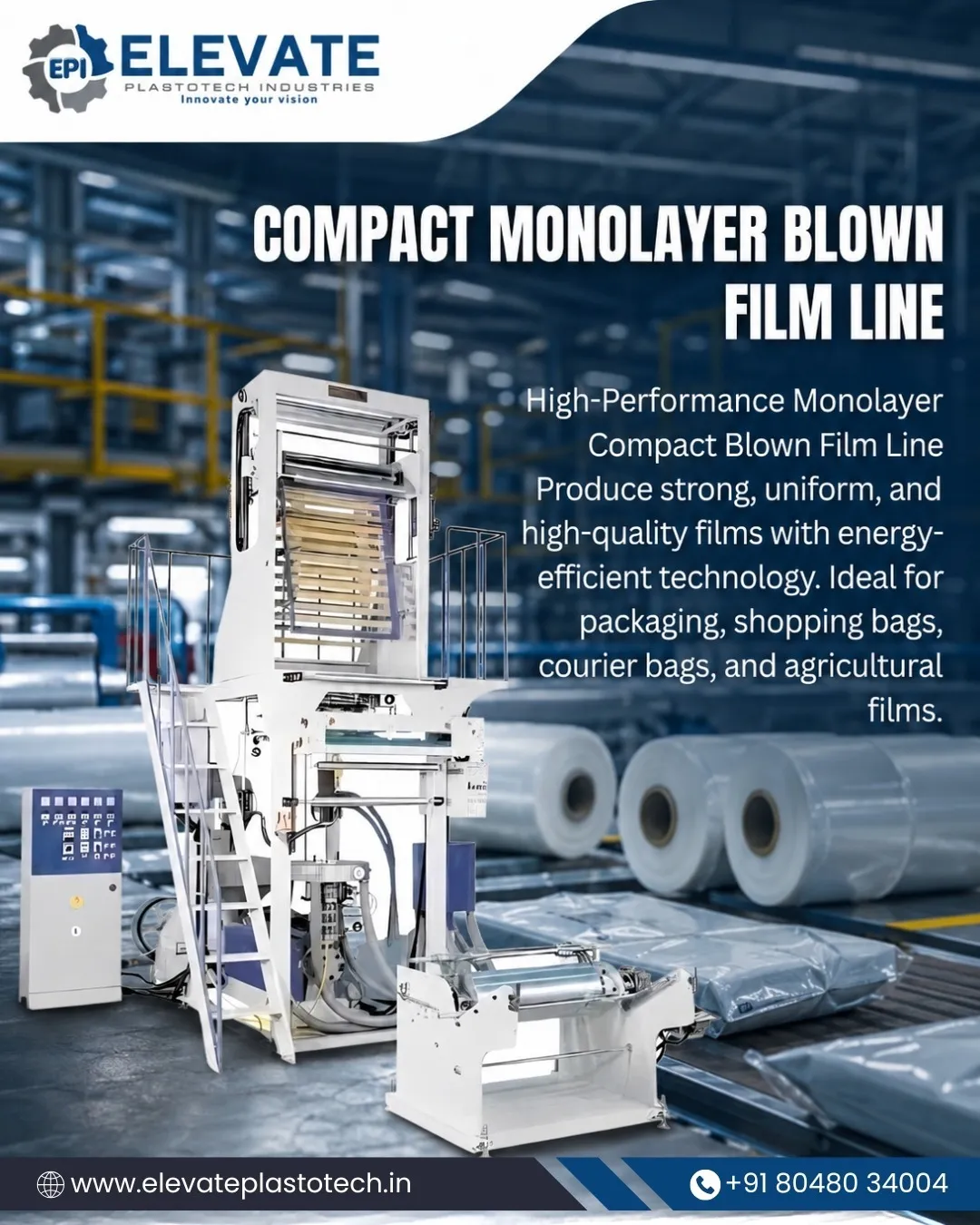 Make Everyday Film Production Faster with a Compact Blown Film Line