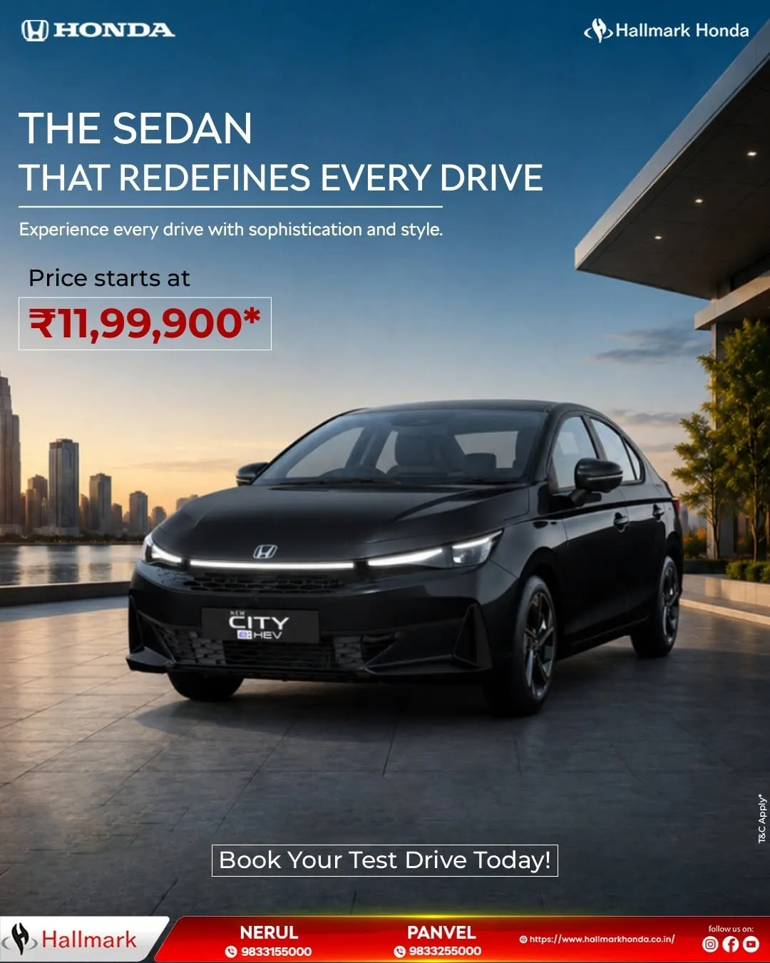 Honda City – The Sedan That Redefines Every Drive | Hallmark Honda – Shiravane, Navi Mumbai
Experie...