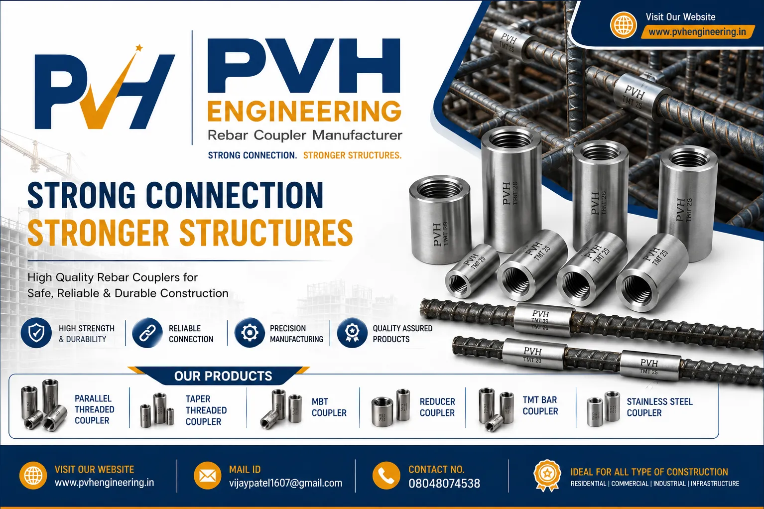 Rebar Coupler Manufacturer in Delhi