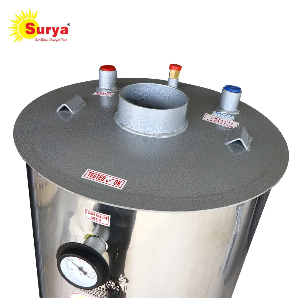 How does a SURYA Wood Fire Water Heater work?