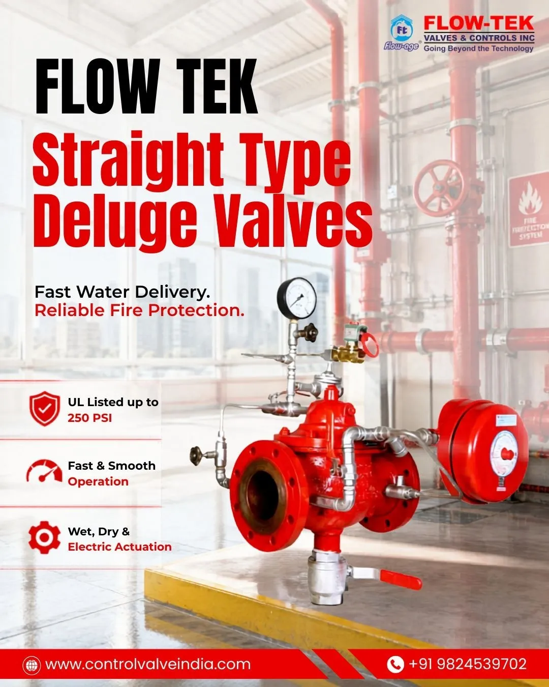 Straight Type Deluge Valve Manufacturer in Ahmedabad | Flow-Tek Valves & Controls Inc