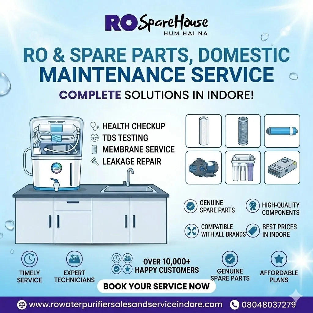 One-Stop Destination for RO Spare Parts, Commercial RO Systems & Water Purifier Maintenance Services