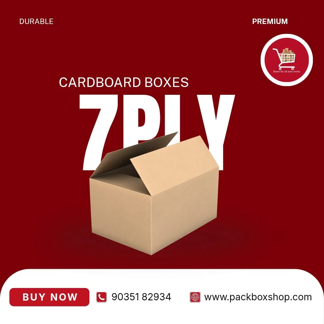 7 Ply Cardboard Boxes
Premium quality 7 ply cardboard boxes designed for safe packing and secure tr...