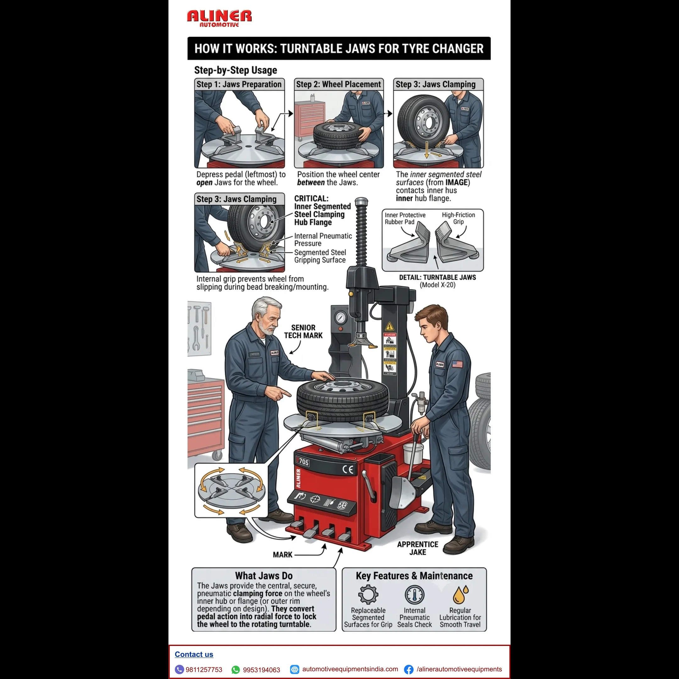 Turntable Jaws, Jaws, Spare Parts of Tyrechanger, Tyrechanger, Tyrechange, Tyrechangermachine