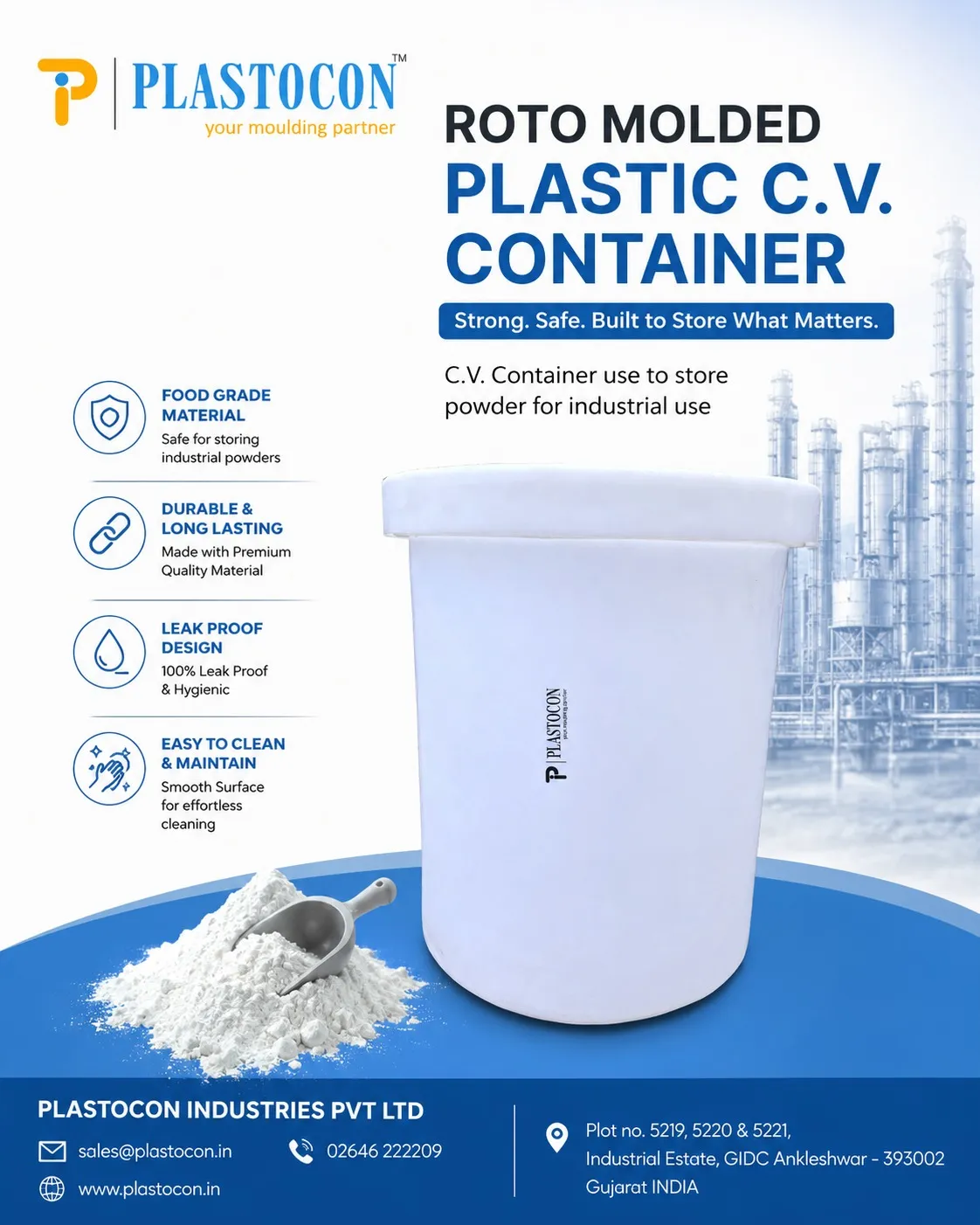 Roto Molded Plastic C.V. Container