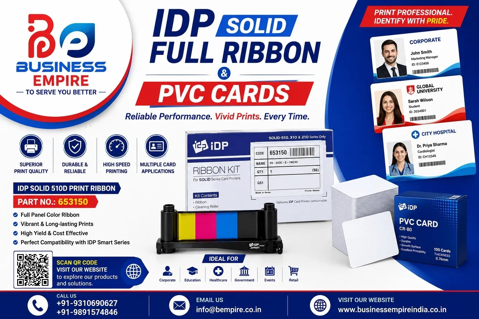 IDP Solid 510 full Ribbon in Delhi NCR Haryana Sonipat Panipat Gurugram Karnal Punjab Ghaziabad