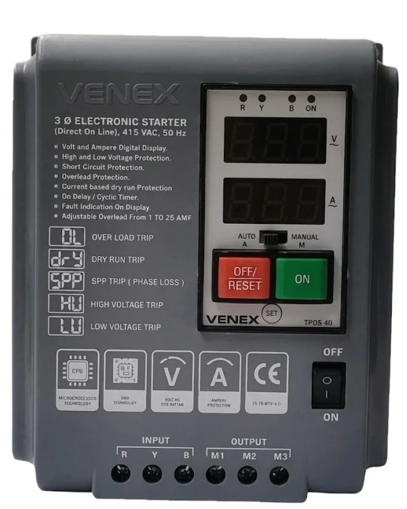 VENEX ELECTRICALS is a trusted {SUBMERSIBLE DOL STARTER} Manufacturer serving industries and agricul...
