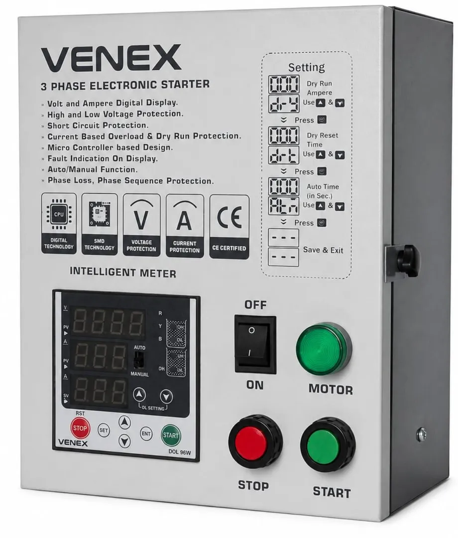 FULLY AUTOMATIC DOL STARTER WITH WATER LEVEL CONTROLLER