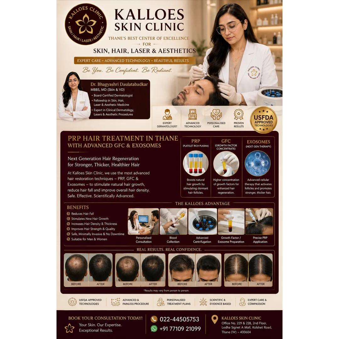 Advanced Hair Regeneration. Trusted Dermatology. Proven Results at Kalloes Skin Clinic Thane