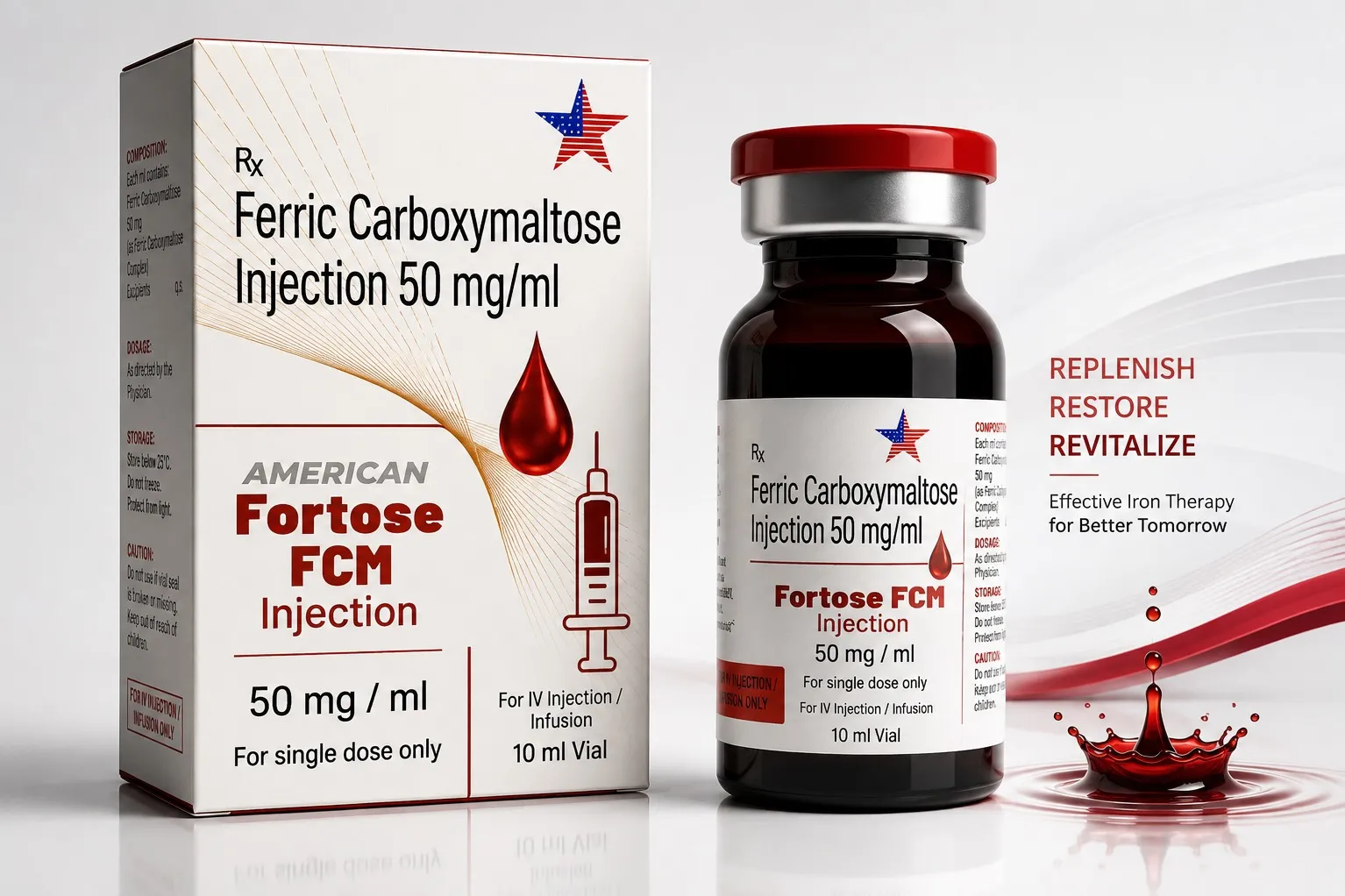 Fortose FCM Inj (Ferric Carboxymaltose) HCl Exporter to Washington, USA |City Drug Exporters INDIA