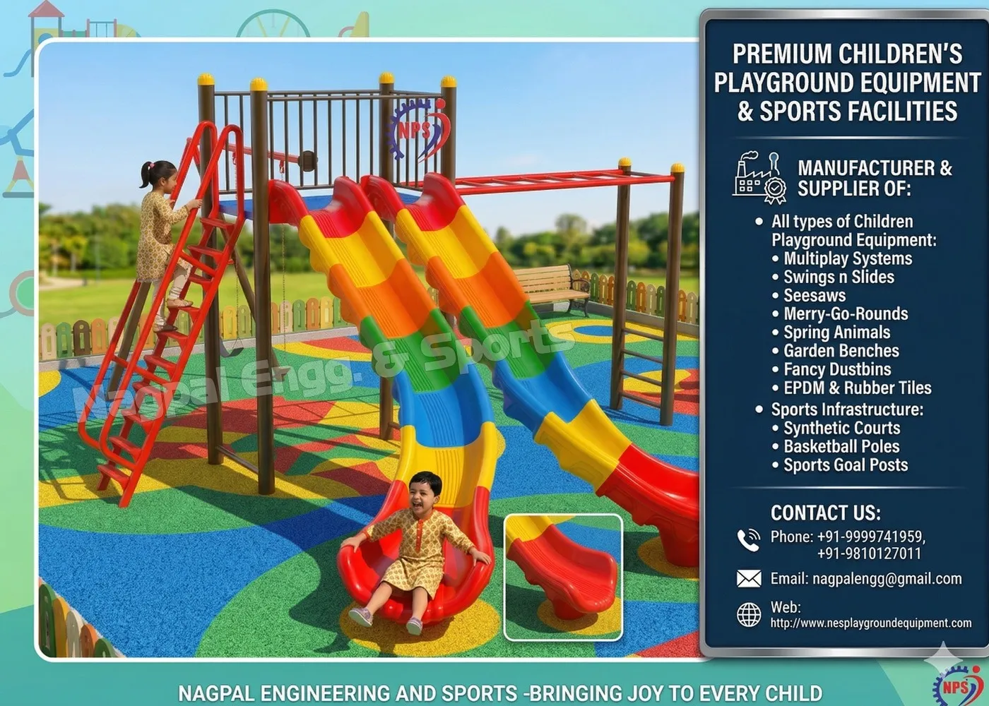 Sports Surface Flooring Synthetic Court, EPDM with Playground Equipment in Delhi NCR India