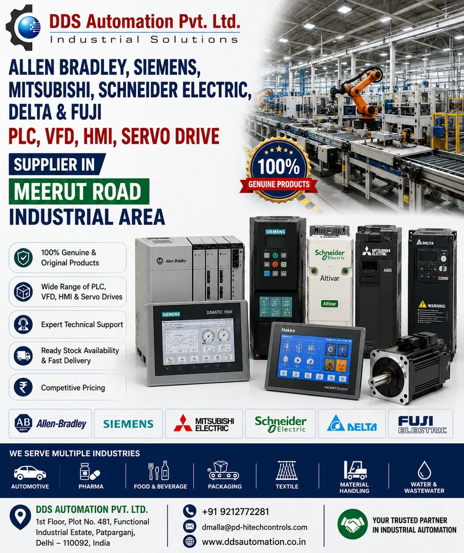 Allen Bradley PLC, VFD, HMI & Servo Drive Supplier in Meerut Road Industrial Area