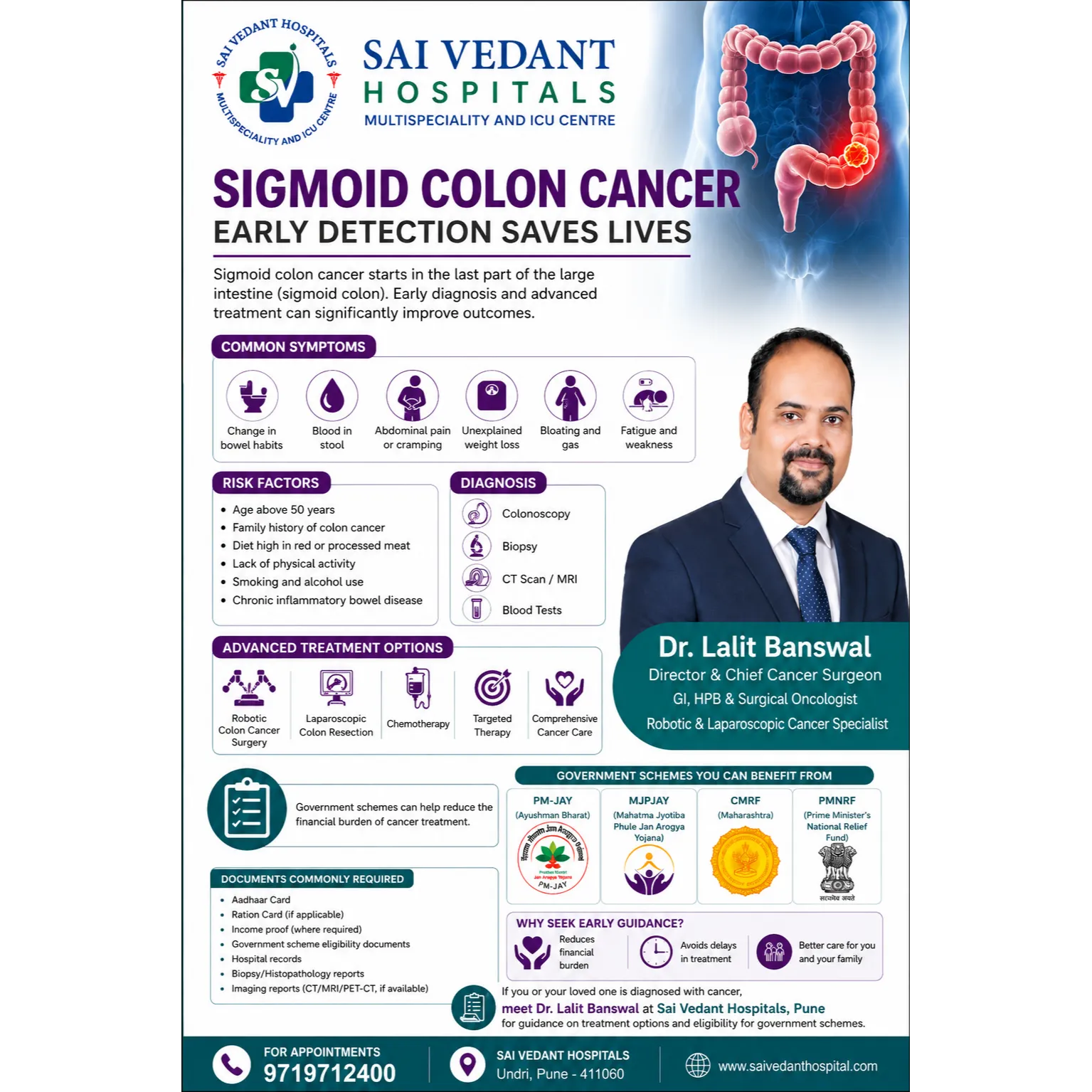 SIGMOID COLON CANCER – EARLY DETECTION CAN SAVE YOUR LIFE