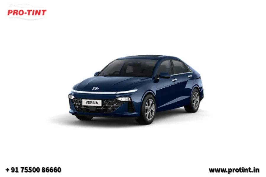 HIGH LUXURY QUALITY SUNFILM,ACCESSORIES,PPF,COATING FOR HYUNDAI VERNA AT COIMBATORE PROTINT