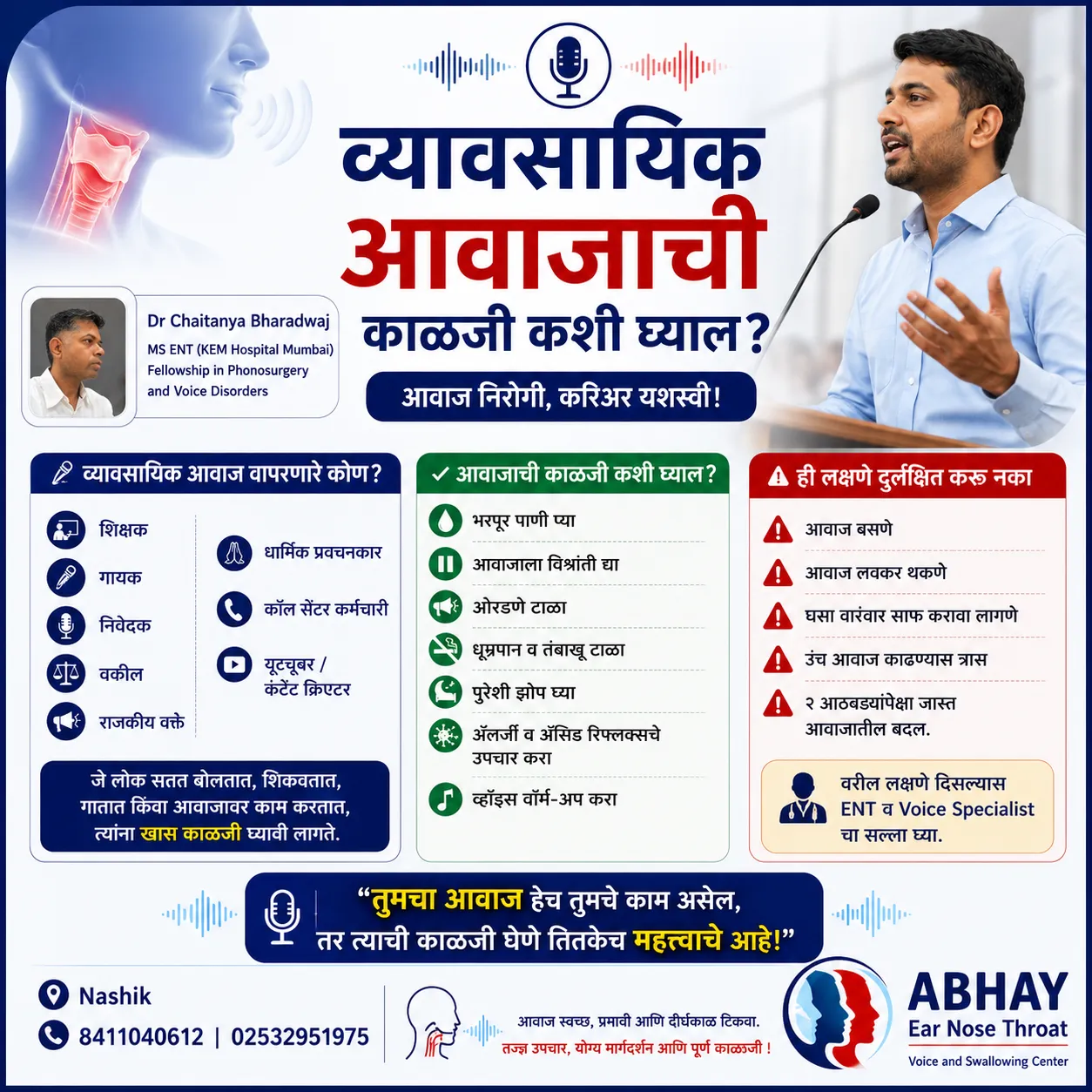 Professional Voice Care Tips | Voice Specialist in Nashik
