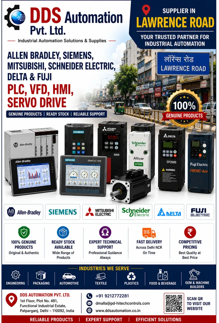 PLC, VFD, HMI & Servo Drive Supplier in Lawrence Road Delhi