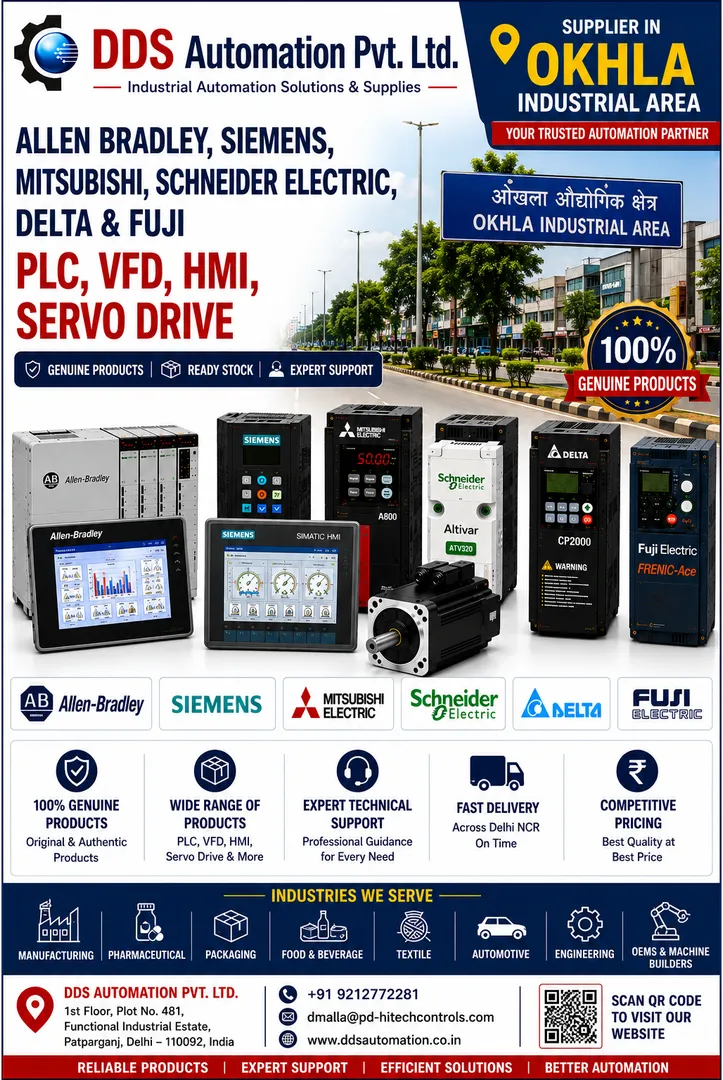 PLC, VFD, HMI & Servo Drive Supplier in Okhla Industrial Area